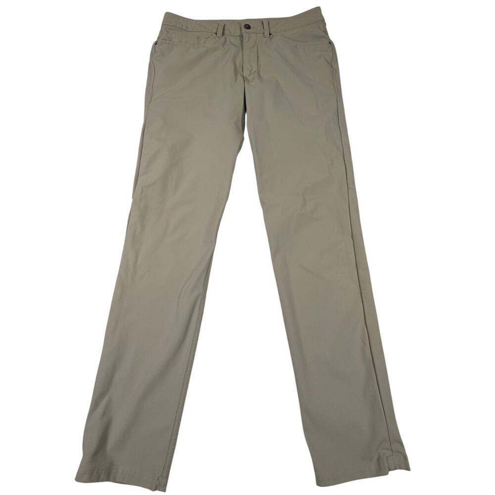 Lululemon Men’s Tan Pants ABC Slim-Fit Trouser Warpstreme Golf LM5ADAS Sz 32x32